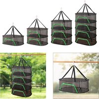 Garden Folding Drying Net Fish Drying Net Large Capacity with Hanging Hook Easy Carrying for Tea Fruits Dried Fish Tableware