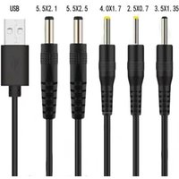 1m 5V 2A USB to DC Power Cable Cord 3.5x1.35mm 5.5x2.1mm 4.0x1.7mm 48x1.7mm Plug DC Port Charging Cable Power Supply Cord