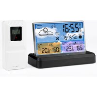 Heimwetterstation, Drahtloses Thermometer und Hygrometer, Innen-/Außentemperaturüberwachung