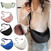 Nylon Crossbody Bag For Women Fashion Portable Casual Hobos Sport Chest Bag Underarm Bag Students Dumpling Shape Shoulder Bag