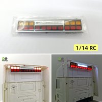 RC Toy Truck Metal Cab Rear Light Bar LED For Tamiya 1/14 RC Tractor Truck Trailer Scania R620 R730 Benz Actros Volvo TGX Parts