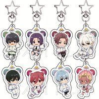 BLUE LOCK 6cm Acrylic Keychains Space Bear Astronaut Star Hook Chibi Anime Merch Bag Charms Car Key Pendant Cosplay Fan Gift