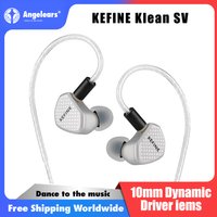 Słuchawki przewodowe KEFINE Klean SV 10mm DLC z dynamicznym przetwornikiem membranowym, metalową obudową i odłączanym kablem 0.78mm 2pin, Hifi IEM.