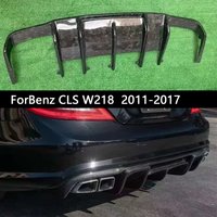 For Mercedes Benz CLS W218 CLS260 CLS350 2011-2017 R Style Carbon Fiber Car Rear Bumper Diffuser Rear Splitters Spoiler Back lip