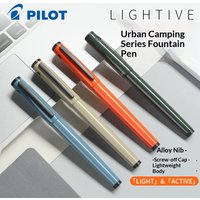 Pilot LIGHTIVE City Camp Fountain Pen,F/M Nib Minimalist Lightweight Steel for Students&Professionals Calligraphy,Daily Writing