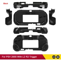 Black White Gamepad Hand Grip Joystick Stand Shell Case Protector For PS VITA 2000 PSV 2000 Slim with L2 R2 Trigger Button
