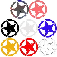 1Pc Five-pointed Star Self-adhesive Reflective Motorcycle Stickers 12*12cm Waterproof Racing Helmet Fuel Tank Fender Car Decals