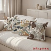 2D Floral Leaf Pattern Decorative Cushion Covers Pattern Cushion Cover Suitable For Sofa Bedroom Car Pillow Cover
