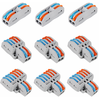 9pcs Compact Splicing Wire Connectors Assortment Pack Lever Connector Kit, Quick Wiring Connector for AWG 28-12