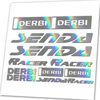 AliExpress NONE Derbi Senda Racer Decal Kit – Full Graphic Sticker Set for Dirt Bike Fairings, All Colors Available, Waterproof Vinyl