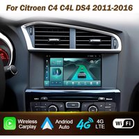 Radio samochodowe CarPlay 7'' do Citroen C4 C4L DS4 2011 2012 - 2016 z funkcją Apple Android Auto, inteligentny ekran, radio samochodowe multimedialne 5G