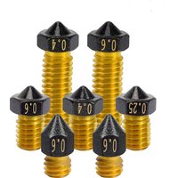 2pcs MK8 Nozzles 3D Printer Parts Brass PTFE Plated E3D V6 Volcano Nozzle For 1.75mm Filament For Ender 3 CR10 Vyper Kobra Max