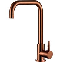 Luxury Rose Gold Kitchen Faucet Stainless Steel Sink Water Tap Cold and Hot Mixer Tap 360 Rotation for Vegetable Washing Basin image 4