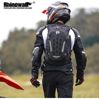 Rhinowalk Motorcycle Backpack 23L Motorbike Helmet Bag With Rain Cover Cycling Backpack Magnetic Buckle Opening For 14" Laptops