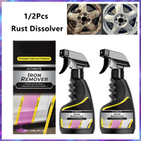 1/2X Car Wheel Hub Care Auto Exhaust Pipe Rust Remover Quickly Clean Metal Iron Rust Derusting Spray Prowder Stain Removal Agent
