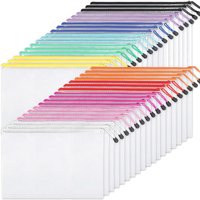 Cosmetic Makeup Bags Mesh Zipper Pouch Paper Organizer Large Capacity File Folders Pouch Storage Bag Document Organiser