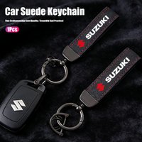 Car Keychain Suede Keyring Pendant Leather Key Chain For Suzuki Swift Samurai Vitara SX4 Jimny Alto Kaiser Ingnis DZire Baleno