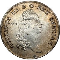 Sweden 1776 1781 1 Riksdaler Gustav III Silver Plated Copy Commemorative Coin Collection Coins