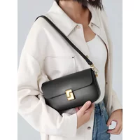 Women's Genuine Leather Underarm Small Square Bag - Summer Lightweight Casual Crossbody & Versatile Single-Shoulder Bag