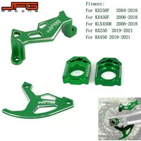 Motorcycle CNC Rear Brake Disc Caliper Guard Cover Protector Axle Block For Kawasaki KX250F KX450F KX 250 250F 450 450F