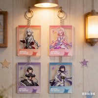 4PCS Zenless Zone Zero Ellen Cyrene Arlecchino Raiden 6CM HD Acrylic Keychain Schoolbag Pendant Accessories Cosplay Toy For Gift