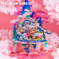 MU Peach Blossom Spring 3D Metal Jigsaw Puzzle, DIY Toy, Desktop Office Decoration, Stress-Relieving, Colorful Gift for Gift