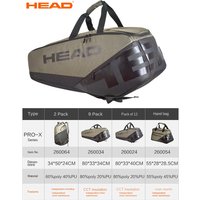 HEAD Tennis Racket Bag Large Capacity Backpack Racket Sports Bag Travel Bag Badmintor Tennis Racket bag withShoe Compartment