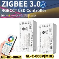 GL-C-008P(MIX) ZigBee LED Strip Controller RGB+W Pro Color White Light Mix Homey Alexa Echo Tuya App GL-RC-006Z Remote Control