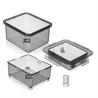 HLZS-Efficient Tofu Press With 3-Layer Draining System - Built-In Drainage, Dishwasher Safe, Ideal For Kitchen Cooking