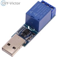 USB Serial Port Control 1 Channel Relay Module 5V 10A CH340 Overcurrent Protection Computer Command Control Switch Smart Home