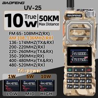 Baofeng UV-25 Walkie Talkie Air Band Long Range UHF VHF AM Wireless Copy Frequency 999CH NOAA Type-C Charger Ham Two Way Radio