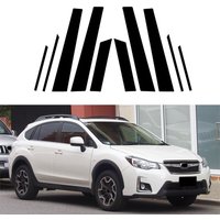 10Pcs/set Car Door Window Pillar Posts Trim Cover Sticker for Subaru Crosstrek/Subaru XV/XV Crosstrek 2013-2017 Glossy Black