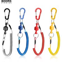 Booms Fishing MRC Retention Rope Max 1.5m Stretch Spring Magnetic Release Coiled Lanyard Cable Cord for Fish Grip Holder Tools