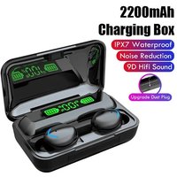 Wireless Bluetooth Earphones Sports Waterproof Headset Noise Reduction Gaming Headphone With LED Digital Display HD Calling Mic