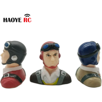 Haoye 1 Pc 1/9 Scale Civil Pilots Figures With Hat Toy Model For RC Plane Accessories Hobby Color Red Blue Grey