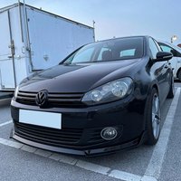 For VW Golf MK6 Standard Golf 6 TSI TDI MPI Car Front Bumper Lip Spoiler Splitter Front Lip Cap Spoiler Bodykit Tuning 2008-2013