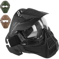 Tactical Mask with Lens Shooting Paintball Training Cs Wargame Full Face Mask Protection Airsoft Combat Masks Goggles Set