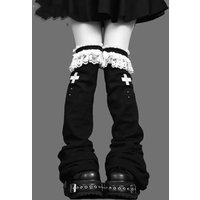 Y2k Lace Knee Length Flare Leg Socks Kawaii Leg Warmers Harajuku Gothic Lolita Women Leg Cover Boots Socks