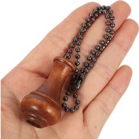 6Pcs Vintage Wooden Ceiling Fan Pull Chains Decorative Beaded Chain Extension for Home Office Lighting Pull Cord Ceiling Fan