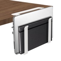 Desk Side Storage Laptop Mount Clamp Hanging Adjustable No Drilling Metal Table Organizer Laptop Holder for Home Office