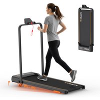Y-RAIN 3-in-1 Klappbares Laufband mit 0-9% Steigung, 3,0 PS Leiser Motor, 150kg Traglast, Gehpad 1-12km/h, Klappbares Laufband mit Fernbedienung, LED-Anzeige, für Zuhause & Büro, Indoor