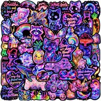 50Pcs Cool Neon Graffiti Stickers Waterproof Decals for Luggage Guitar Skateboard Fridge Decor LanLanStickersWorld Store