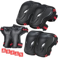 6PCS Knee Pads, Elbow Pads & Wrist Guards Set - Thicken Breathable Safety Gear for Skateboarding, Roller Skating, Inline Skating