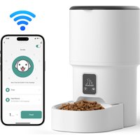4L Tuya WiFi large capacity smart cat feeder, can set timed and quantitative feeding, suitable for cat and dog pet feeding bowls