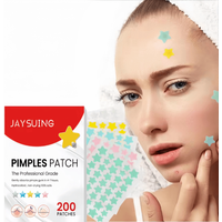 200 pieces of multi-color star acne patches, facial acne patches, concealer acne patches, and pimples patches, ultra-thin