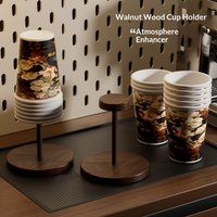 Wooden Cup Dispenser Holder For Paper Coffee Tea Kitchen Countertop Organizer Stand Washing Basket Produce Bowl 2026
