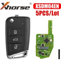 Xhorse XSDM04EN – uniwersalny, inteligentny kluczyk MQB, aktualizowana wersja XSMQB1EN, 5 sztuk w opakowaniu.