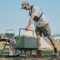 Portable 12V Car Fridge Compressor Cooler Box 50L Dual Zone Energy Efficient Low Noise Camping Travel Cooler Camping Cool Box