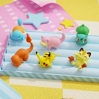 Genuine Pokemon Blind Box Pikachu Charmander Bulbasaur Anime Action Figures PVC Model Ring Fingertip Doll Toys Birthday Gifts