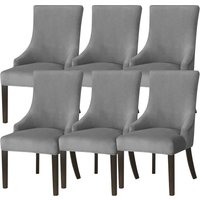 Washable Dining Chair Covers Set, 6-Piece, Suitable for Wingback Chairs with Sloping Arms, Ideal for Dining Rooms, Banquets, and